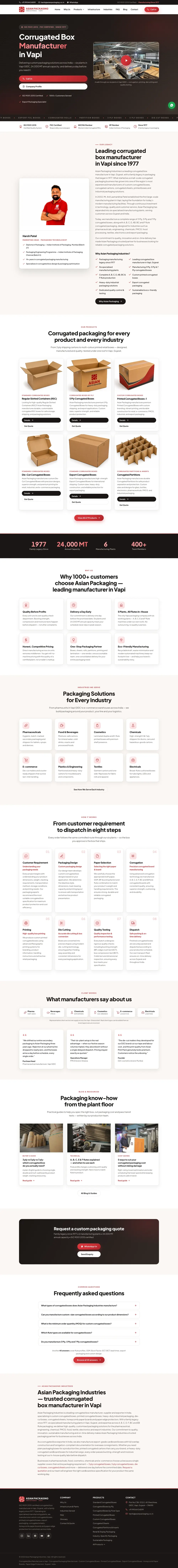 The full landing page