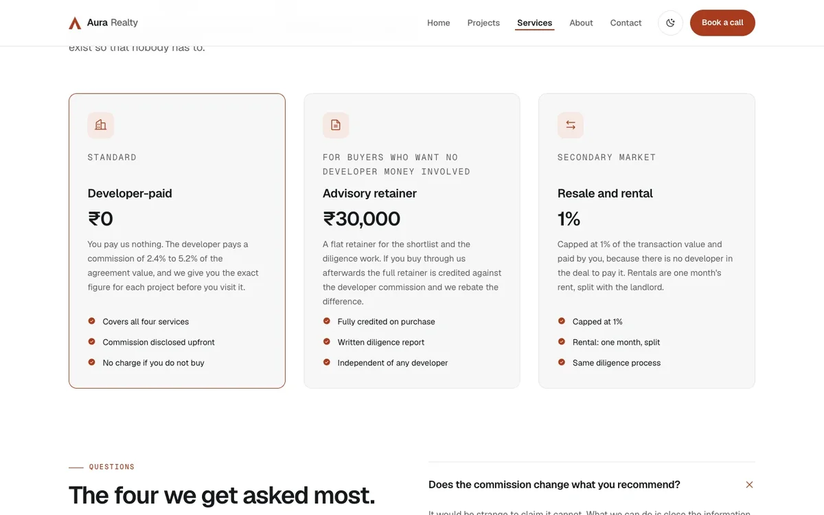 Three ways to work together, with the fees
