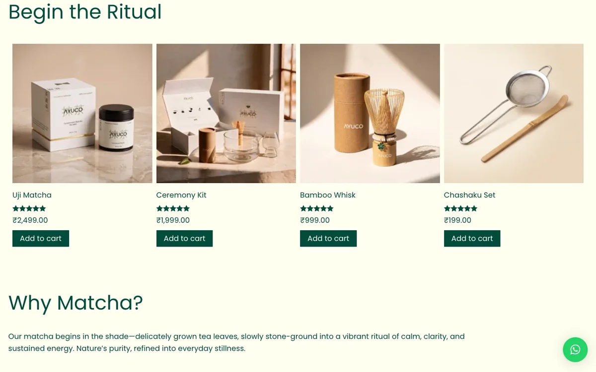 Matcha, kits and tools
