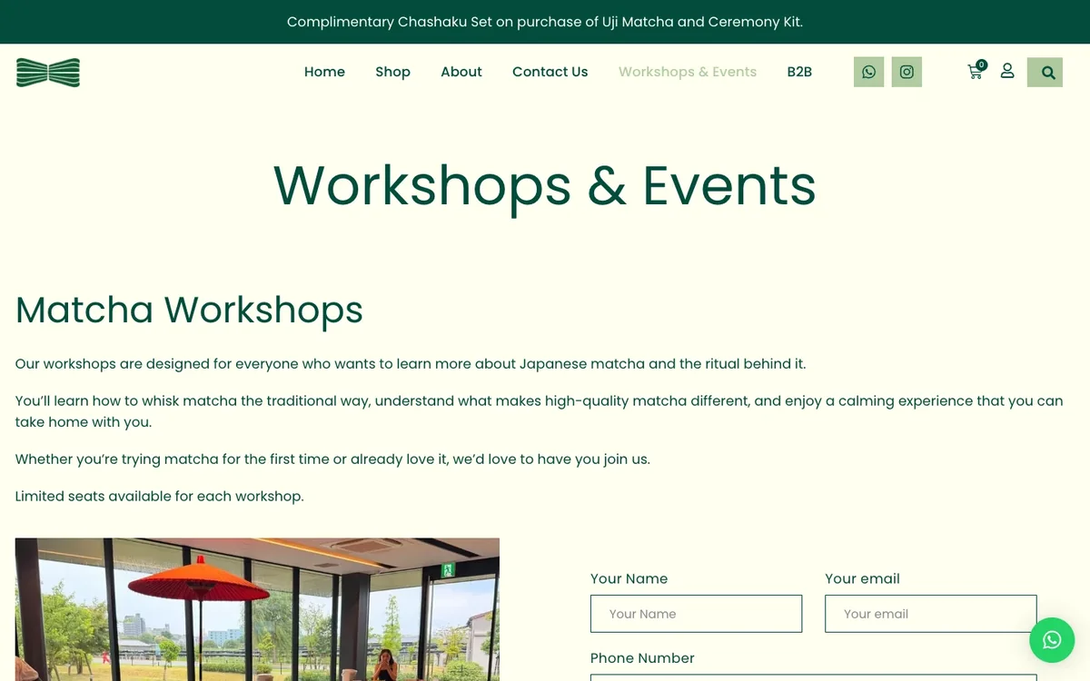 Matcha workshops