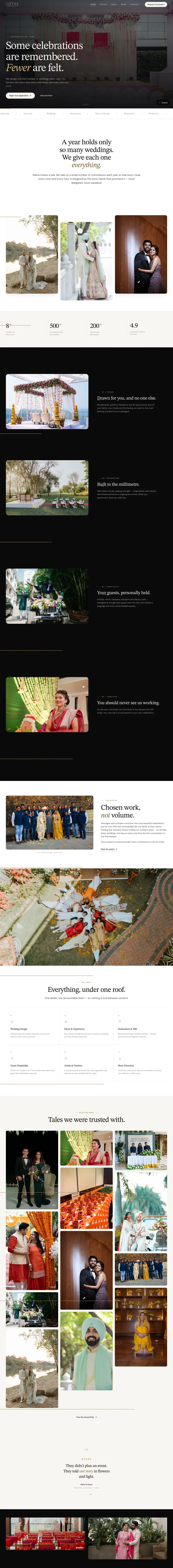 The full landing page
