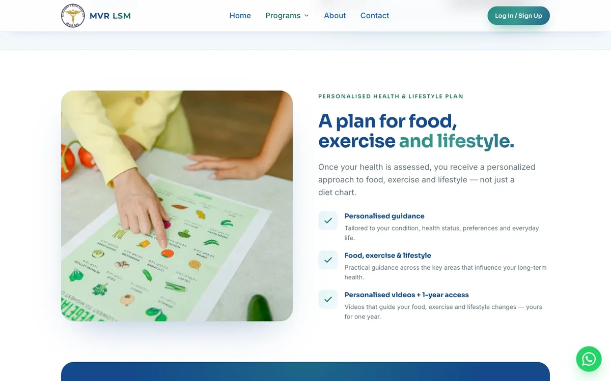 A plan for food and exercise