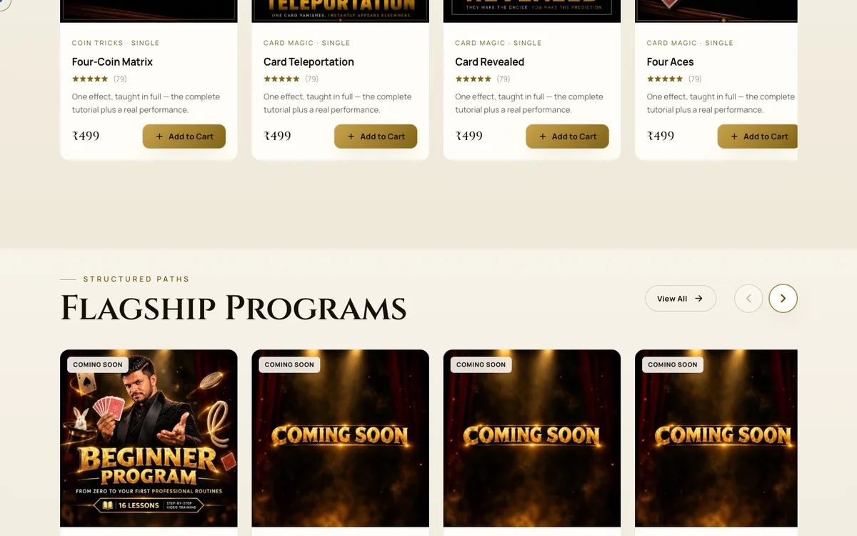 Flagship programs and props